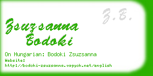 zsuzsanna bodoki business card